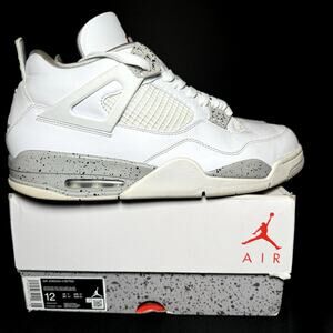 Size 12 - Nike Air Jordan 4 Retro White Oreo Men's Shoes